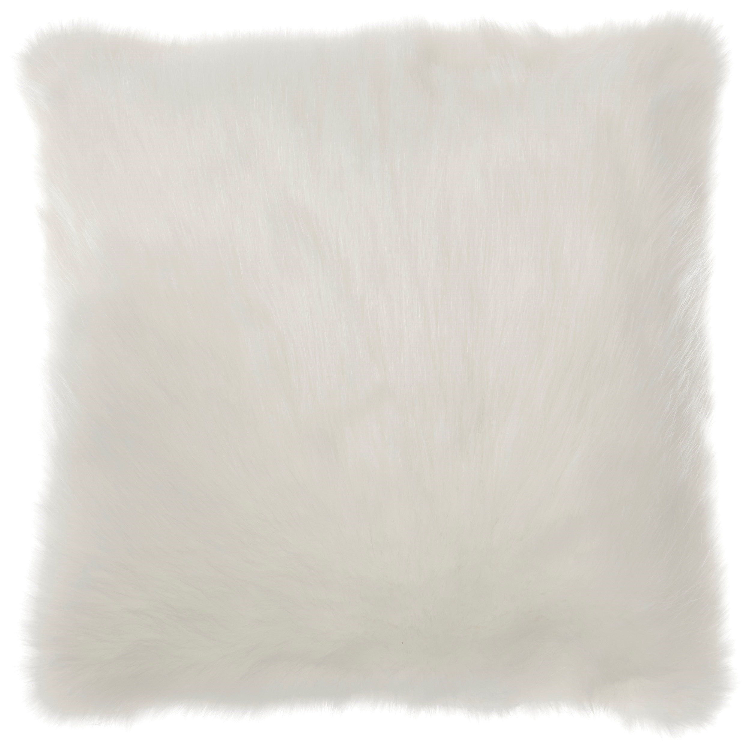 White fur deals rectangular pillow